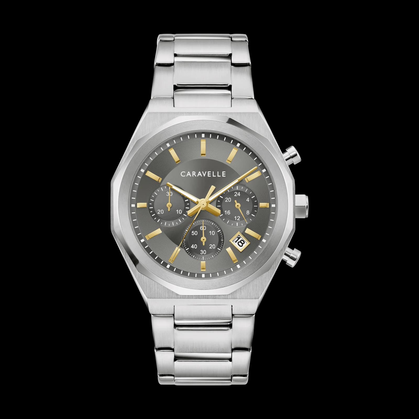 Caravelle Chronograph 43A158, Grey Dial