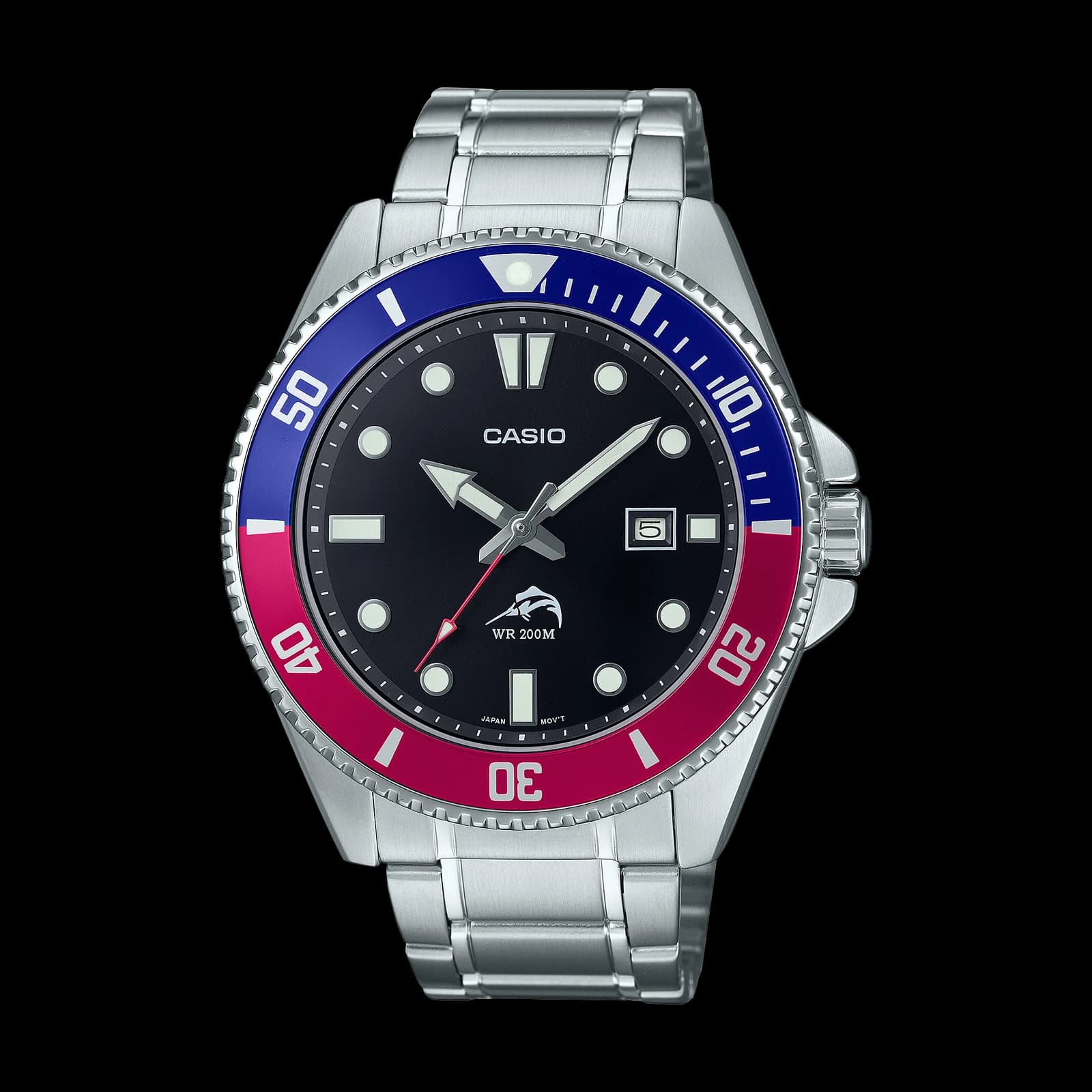 Casio MDV-106 Diver, Blue and Red Bezel