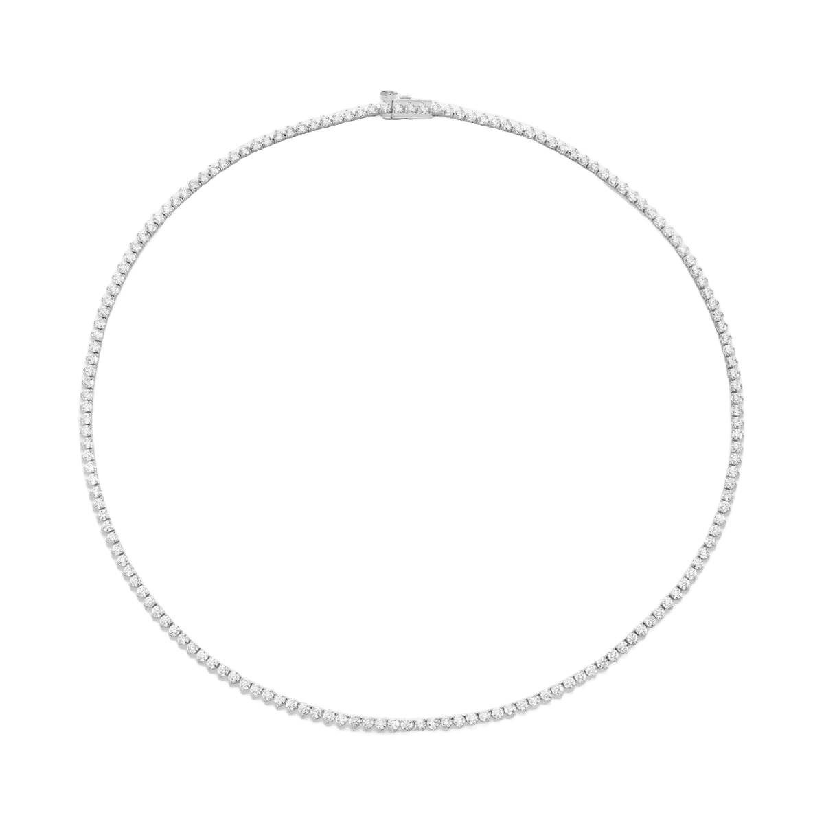 Diamond Tennis Necklace, White Gold