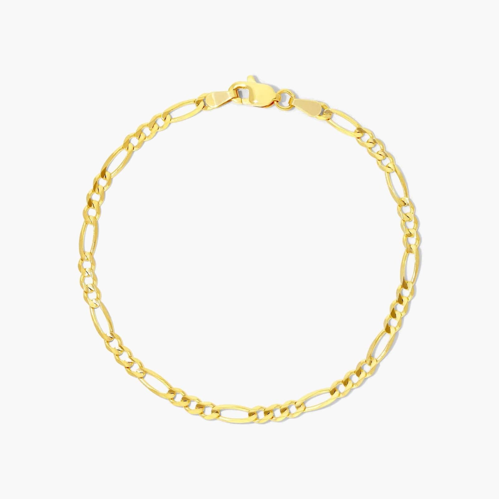 Figaro Chain Bracelet, 14K Yellow Gold
