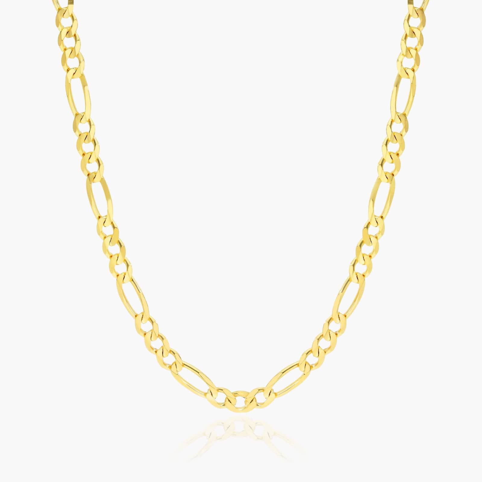 Figaro Chain Necklace, Yellow Gold