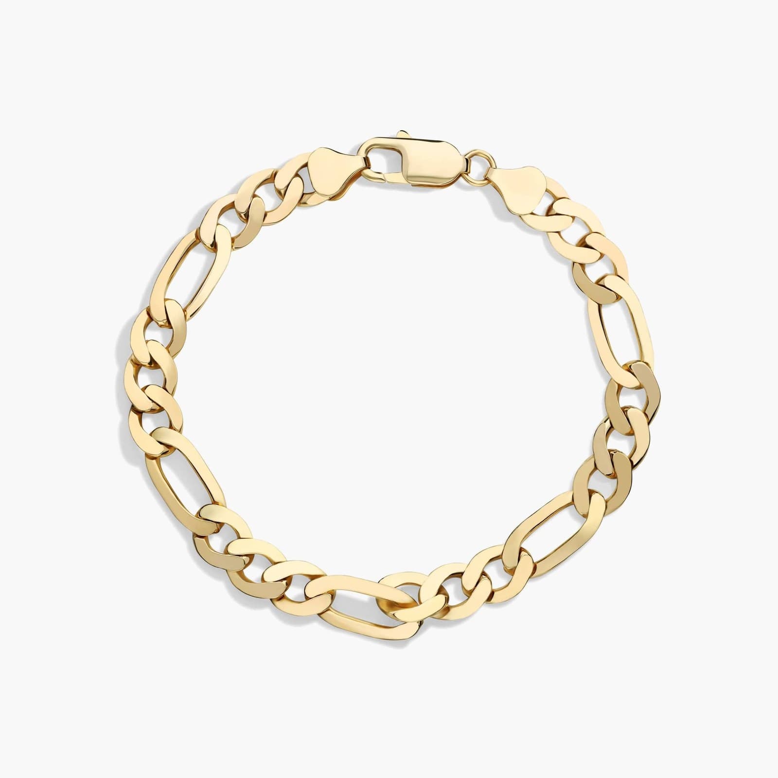 Men's Figaro chain bracelet in 14K yellow gold