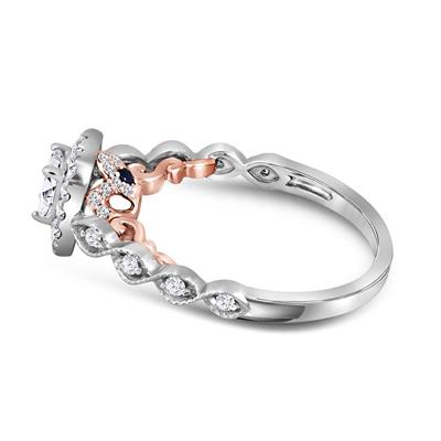 1.08CT TW Halo Diamond Engagement Ring